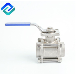 1000 wog cf8m stainless steel 3 PC ball valve