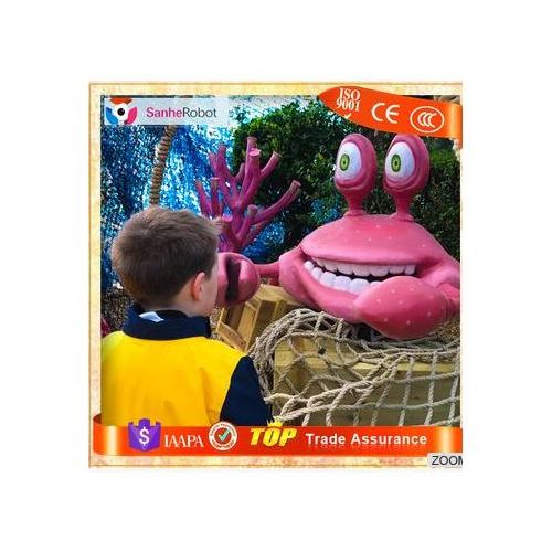 Gaint size animatronic animals sculpture cartoon character style Crab for sale