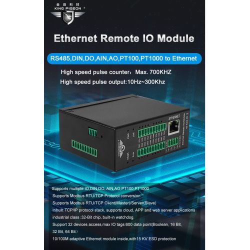 M120T Smart factory 4DI 4AI 2AO 4DO Ethernet Remote MQTT IO Module