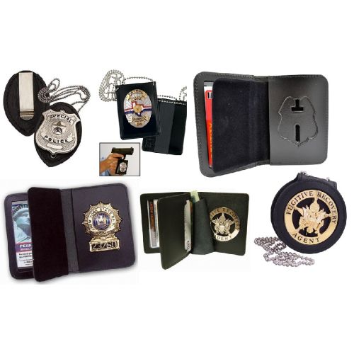 Police Leather Badge Holder Wallet, Badge Cases, ID Card Holder