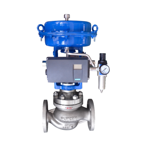 globe control valve with pneumatic actuator