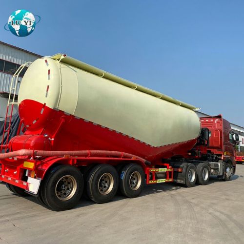 Red Powder Tank Semi Trailer