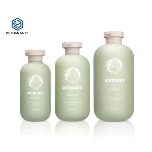 Green Series HDPE Plastic Body Lotion Bottle with Soft Touch Effect