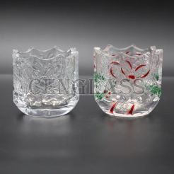 Christmas Votive Glass Candle Holder